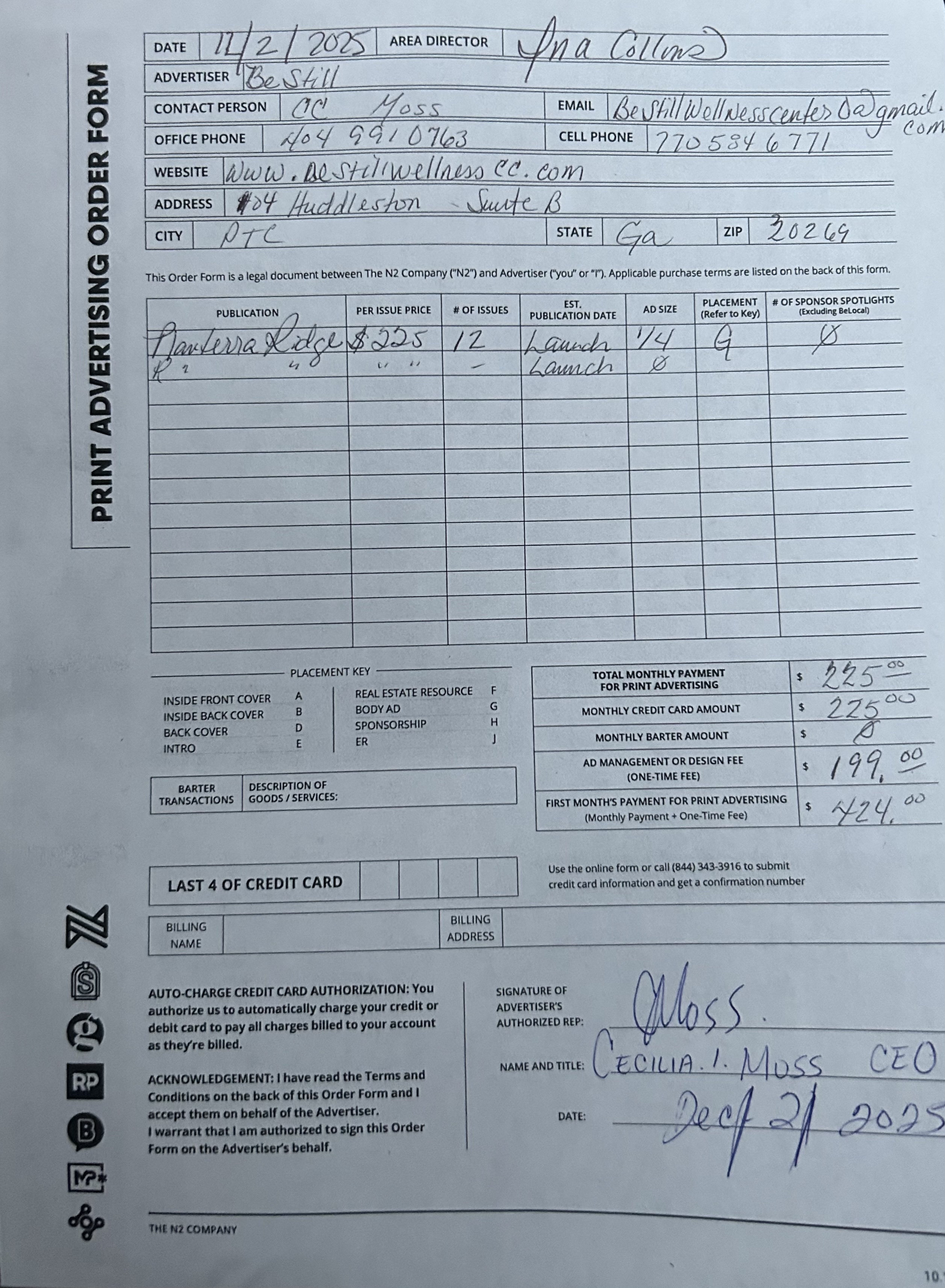 Be Still Wellness Center/Moss Home Solutions